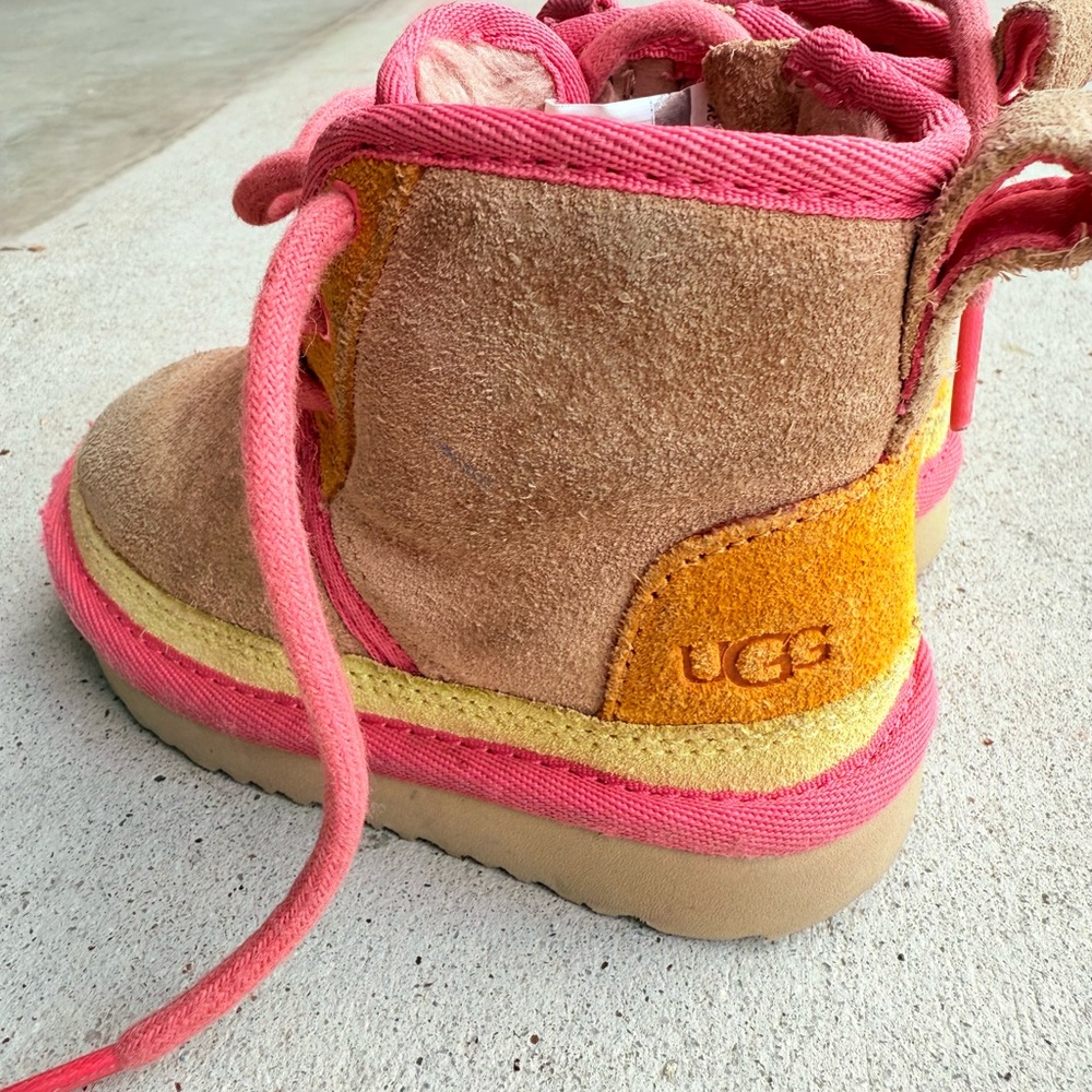 UGG Neumel Boots Toddler Pink and Tan Boots